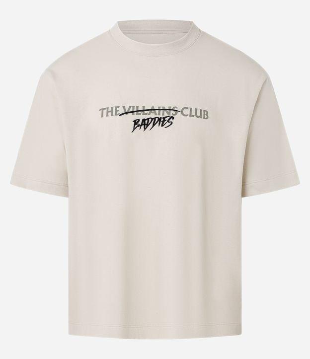 Camiseta Boxy em Algodão com Estampa Lettering The Villains Club Baddies Disney - 1