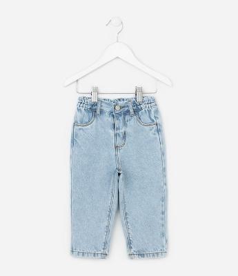 Calça Mom Infantil em Jeans - Tam 1 a 6 Anos