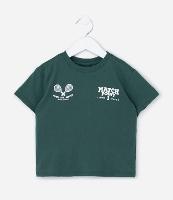 Camiseta Infantil com Estampa Frente e Costas Tennis Vibes - Tam 1 a 6 Anos - 1