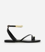 Sandália Rasteira com Detalhes Bold - 1