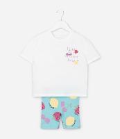 Conjunto Infantil com Estampa de Frutinhas - Tam 1 a 6 Anos - 1
