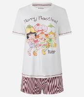 Pijama Short Doll em Viscose com Estampa Moranguinho e Amigas - 1