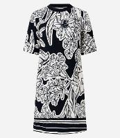 Vestido Curto em Viscose com Estampa Folhagem - 1