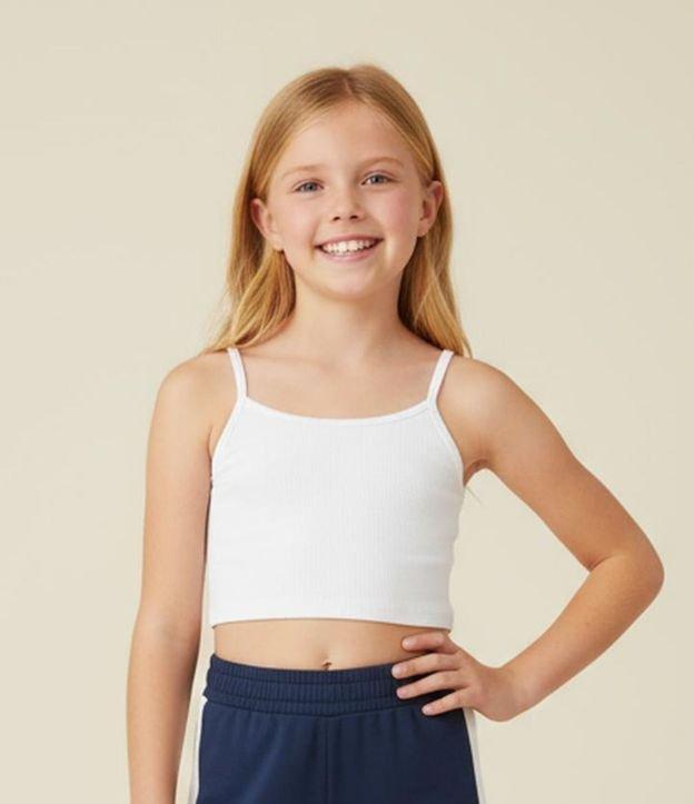 Top Cropped  Infantil em Microfibra - Tam 5 a 14 Anos - 2