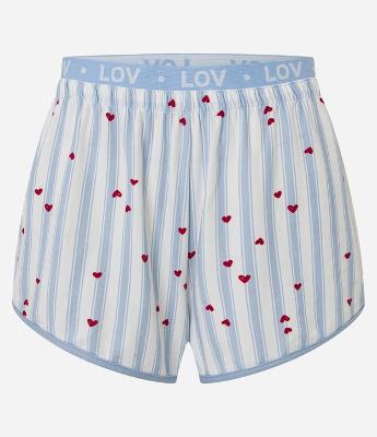Short de Pijama Listrado com Cós Elástico