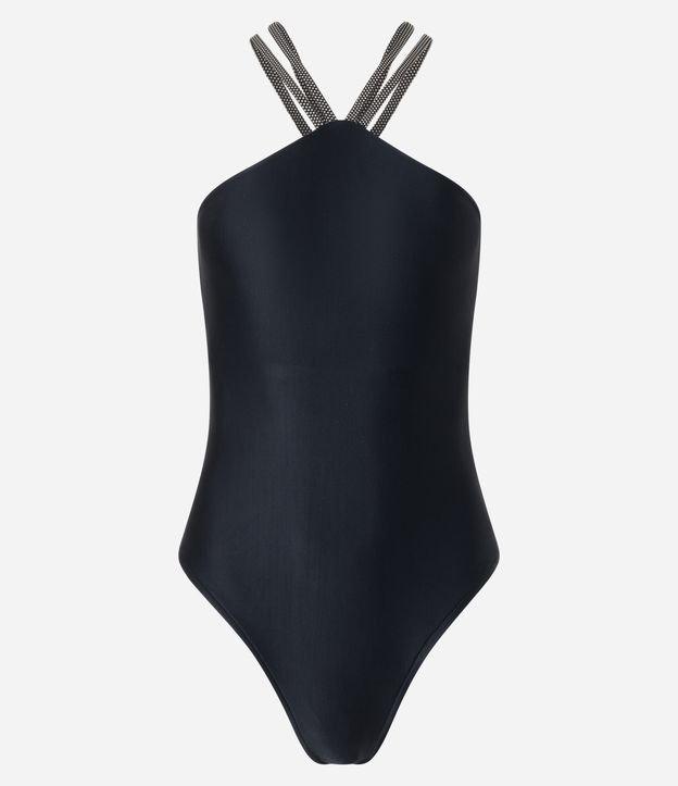 Maiô Halter Neck em Microfibra com Alças Duplas Elásticas - 1