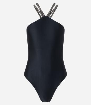 Maiô Halter Neck em Microfibra com Alças Duplas Elásticas