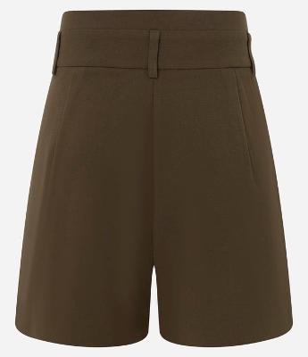 Short Reto Alfaiatado com Cintura Alta e Meio Cinto Frontal