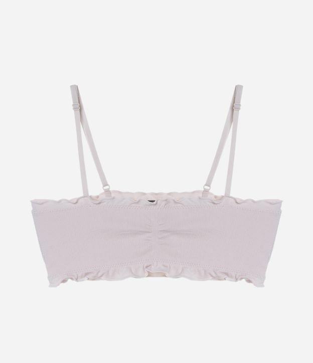 Sutiã Top Seamless Texturizado com Bordas de Frufru - 1