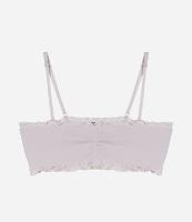 Sutiã Top Seamless Texturizado com Bordas de Frufru - 1