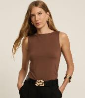 Blusa Regata com Gola Halter em Poliamida - 1