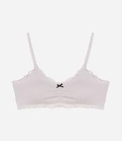 Sutiã Top Seamless Texturizado com Bordas de Frufru - 1