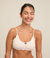 Sutiã Top Seamless Texturizado com Bordas de Frufru - 2