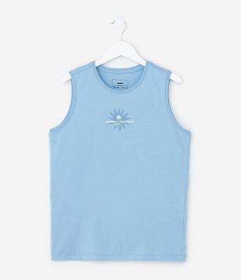 Regata Infantil com Estampa Frente e Costas Paradise  - Tam 5 a 14 Anos