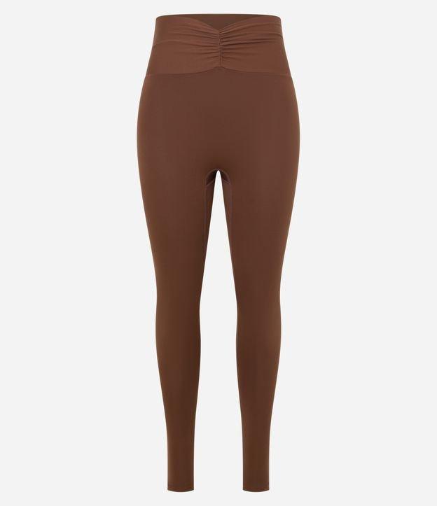 Calça Legging Esportiva em Microfibra com Cós Franzido - 1
