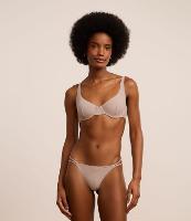 Sutiã Meia Taça sem Bojo com Aro em Microfibra Texturizada - 2