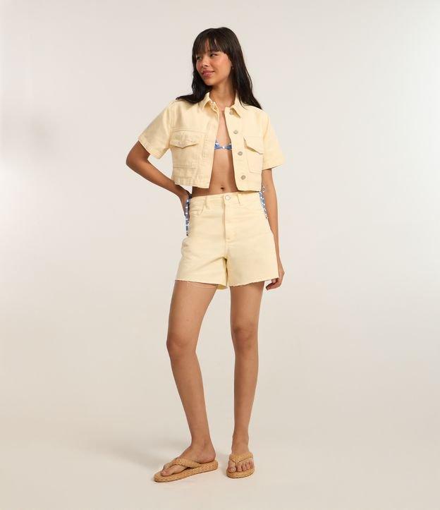 Short Mom em Sarja com Bolsos - 1