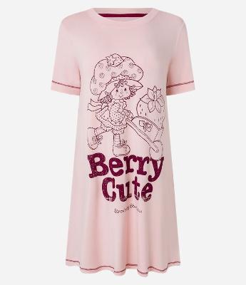 Camisola Curta em Viscolycra com Estampa Moranguinho