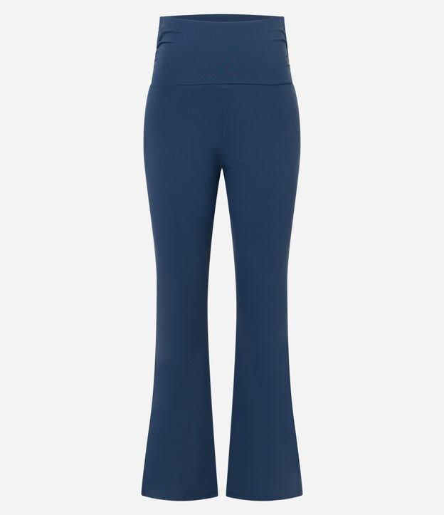 Calça Flare com Pala em Microfibra - 1
