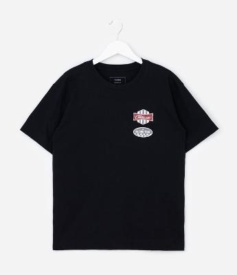 Camiseta Infantil com Lettering Racing Team - Tam 5 a 14 Anos