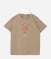 Camiseta Infantil com Estampa Lagosta - Tam 5 a 14 Anos - 1