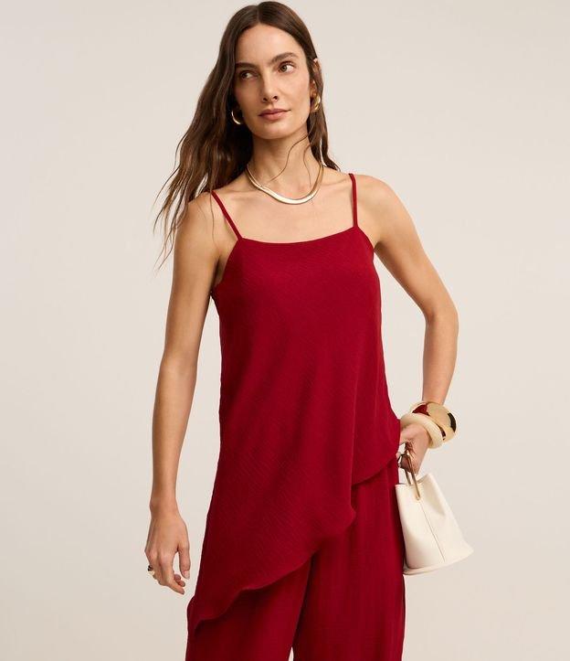 Blusa Alongada em Airlow com Frufru na Barra Assimétrica - 2