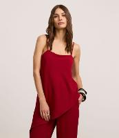 Blusa Alongada em Airlow com Frufru na Barra Assimétrica - 3