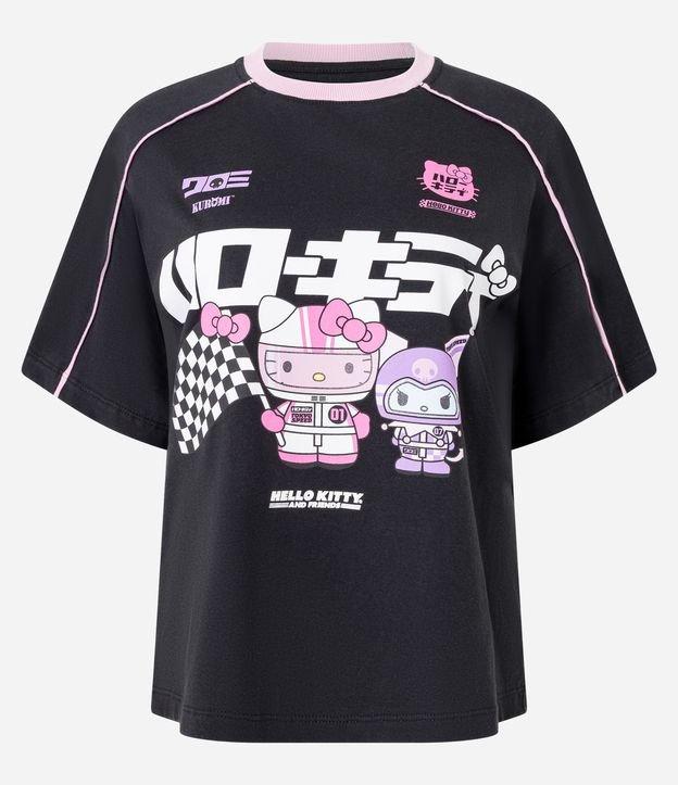 Camiseta em Algodão com Estampa Racing da Hello Kitty e Kuromi - 1