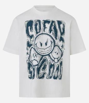Camiseta em Algodão com Estampa Smiley So Far So Good