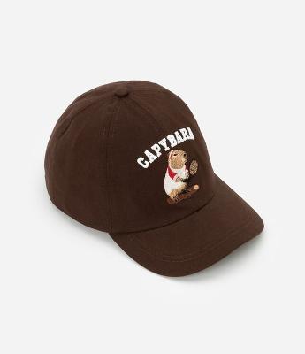 Boné Infantil Aba Curva com Estampa Capivara - Tam Único