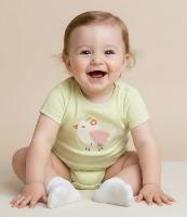 Body Infantil em Suedine com Estampa de Passarinho - Tam RN a 18 Meses - 2