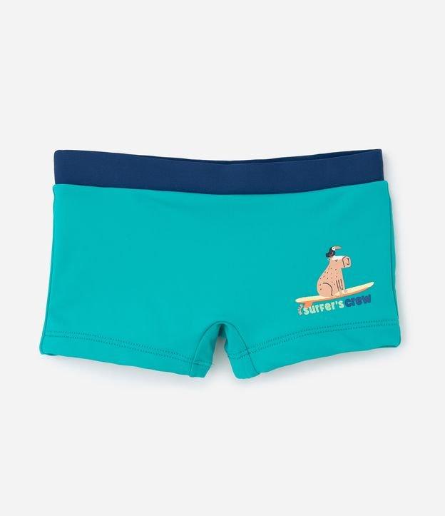 Sunga Boxer Infantil com Estampa Capivara Surfista - Tam 2 a 4 Anos - 1