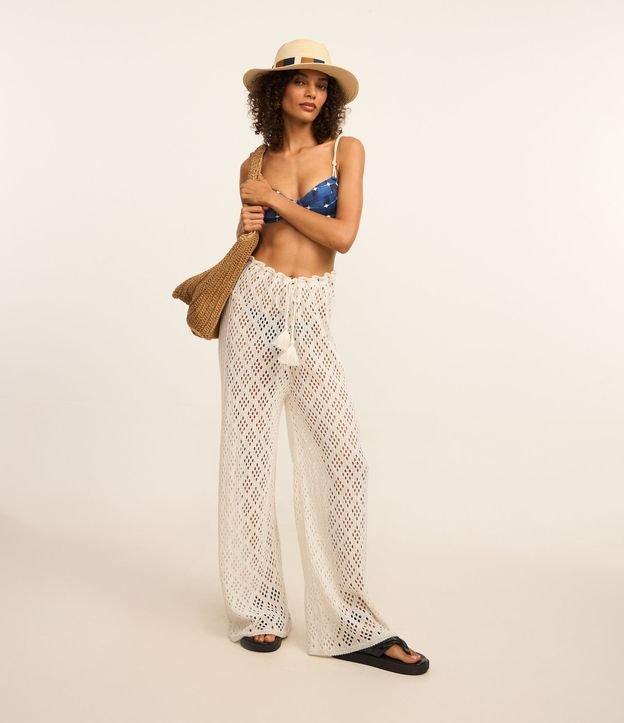 Saída de Praia Calça em Crochê com Amarração e Tassel - 2