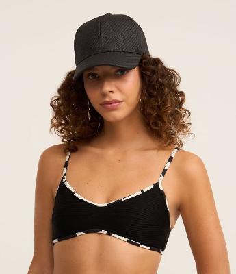 Biquíni Top Camisetinha Canelado com Viés Estampado