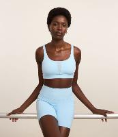 Bermuda Esportiva em Microfibra com Bolsos e Cós em Tule - 1