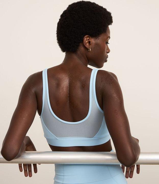 Top Esportivo em Microfibra com Recortes de Tule - 1