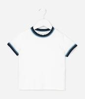 Camiseta Infantil com Viés Contrastante em RIbana - Tam 1 a 6 Anos - 1