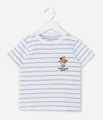 Camiseta Infantil com Bordado Capivara - Tam 1 a 6 Anos