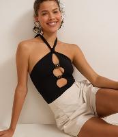 Body Frente Única com Recortes e Aviamentos - 2