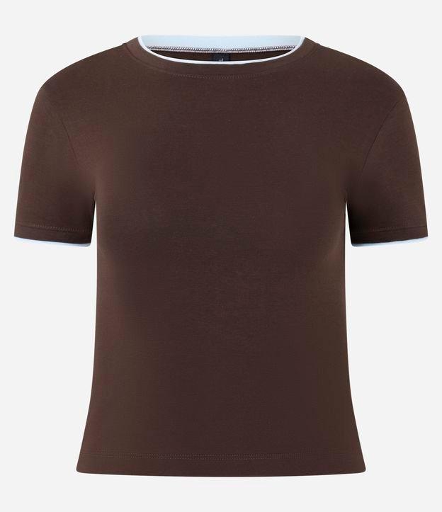 Camiseta New T-shirt em Algodão com Detalhe na Gola - 1