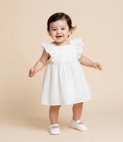 Vestido Infantil em Broderie com Babado e Calcinha - Tam 3 a 18 meses - 2