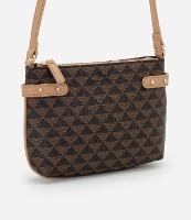 Bolsa Transversal Pequena com Estampa de Triângulo - 1