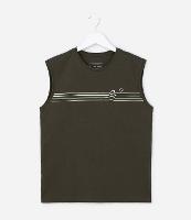 Regata Infantil com Estampa Listras - Tam 5 a 14 Anos - 1