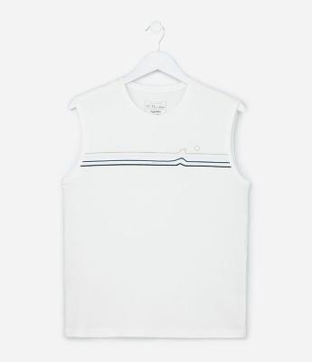 Regata Infantil com Estampa Listras - Tam 5 a 14 Anos