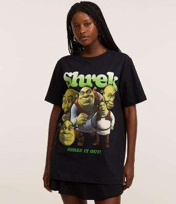 Camiseta em Algodão com Estampa Shrek