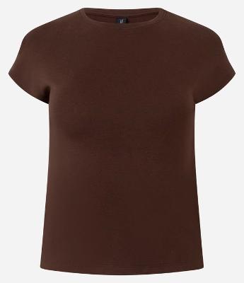 Blusa Básica em Ribana com Ombro Caído