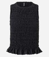 Blusa Regata em com Lastex e Babadinho na Barra - 1