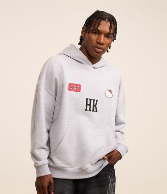 Casaco Fechado Boxy em Moletom com Estampa Hello Kitty