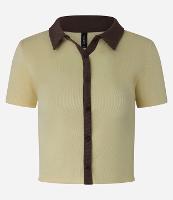 Blusa Polo em Ribana com Detalhes Contrastantes - 1