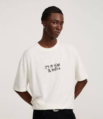 Camiseta Relaxed em Algodão com Estampa e Lettering Stranger Things
